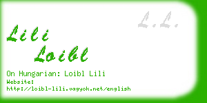 lili loibl business card